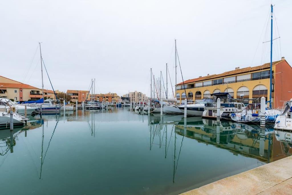 La Perle Du Port * Terrasse * Clim * Mer A 5 Min * Chambre * Carnon-Plage Kültér fotó